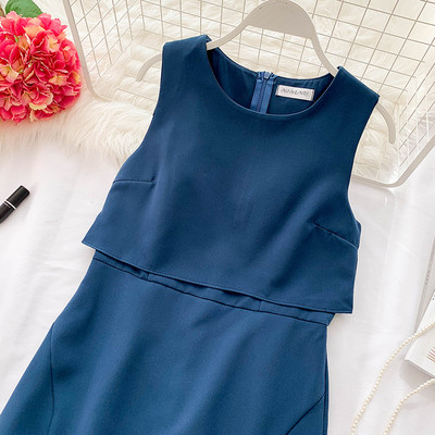 Stílusos női overál O-nyakkal több színben