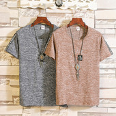 Modern férfi póló öt színben hímzéssel és emblémával