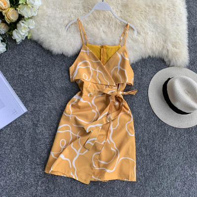 Nyári női ruha vékony pántokkal több színben