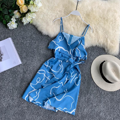 Nyári női ruha vékony pántokkal több színben