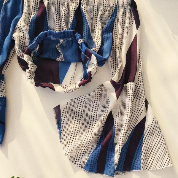 Női blúz rövid modell lótusz ujjú