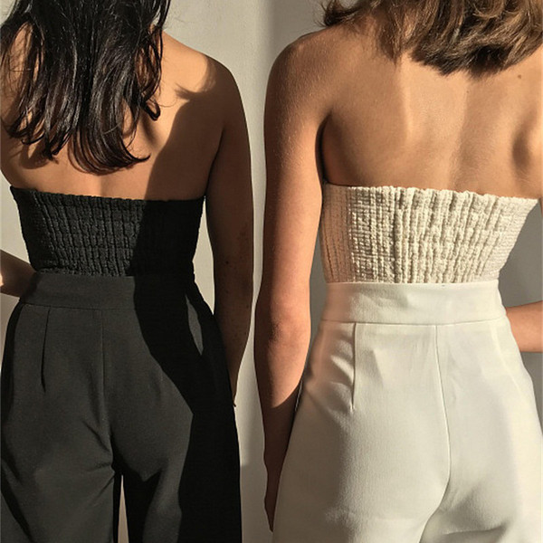 Bustieră elegantă de damă în alb-negru