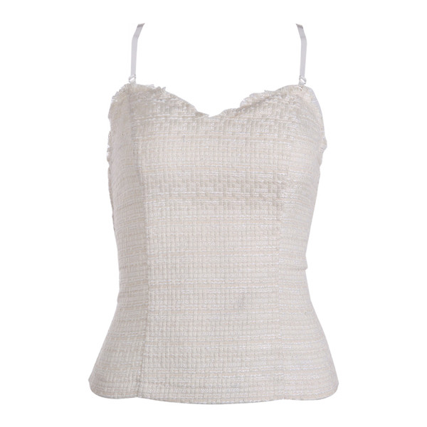 Bustieră elegantă de damă în alb-negru