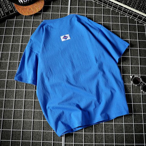 Férfi alkalmi póló fekete és kék színben