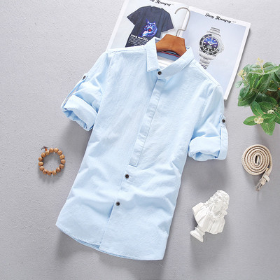 Stílusos férfi hosszú ujjú ing öt színben