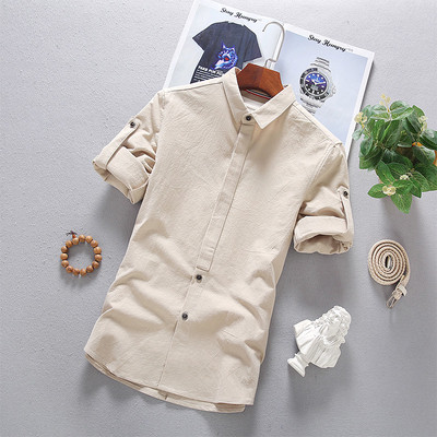 Stílusos férfi hosszú ujjú ing öt színben