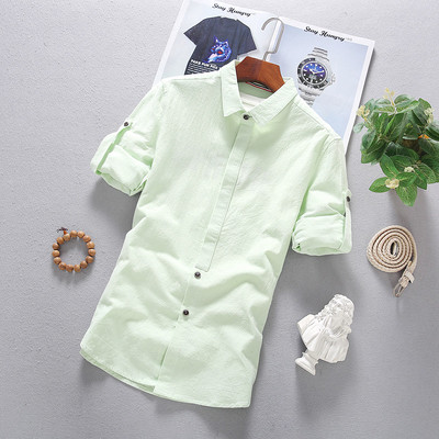 Stílusos férfi hosszú ujjú ing öt színben