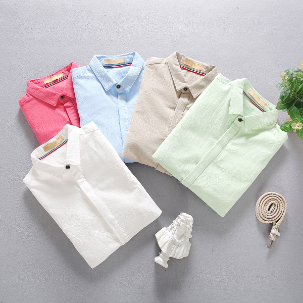 Stílusos férfi hosszú ujjú ing öt színben