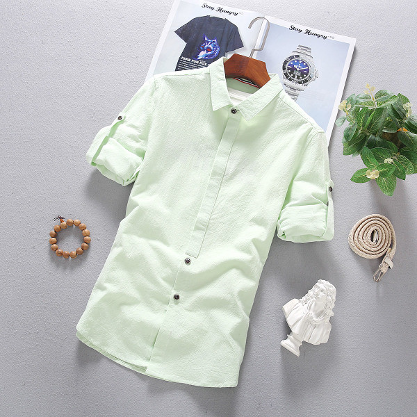 Stílusos férfi hosszú ujjú ing öt színben