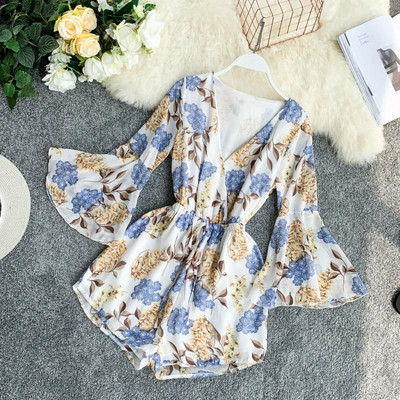 Női modern jumpsuit V-nyakkal, több színben