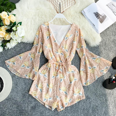 Női modern jumpsuit V-nyakkal, több színben