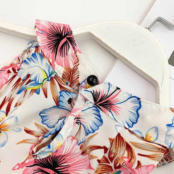 Rochie lunga de vara de dama cu model floral in mai multe culori