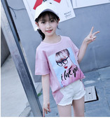 Modern gyerek póló lányoknak három színben rátéttel