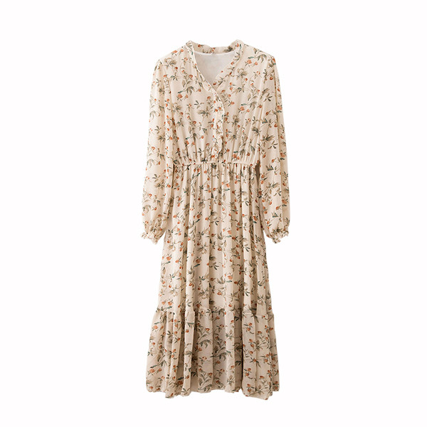 Női pecsétes ruha virágmintával