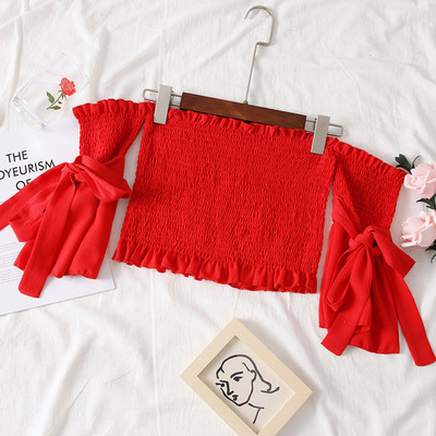 Modern női blúz csupasz váll négy színben