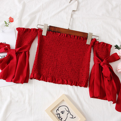 Modern női blúz csupasz váll négy színben