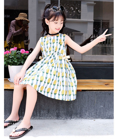 Testreszabott gyerekruha lányoknak O-nyakú