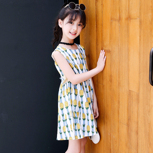 Testreszabott gyerekruha lányoknak O-nyakú