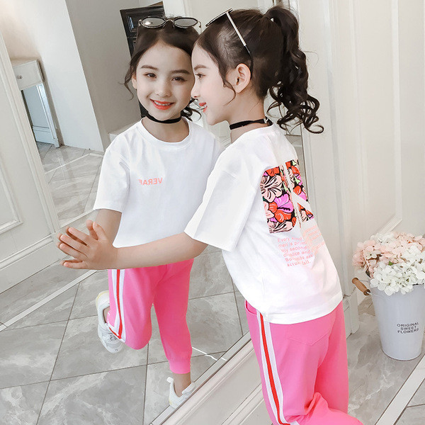 Set zilnic pentru copii pentru fete în roz și negru