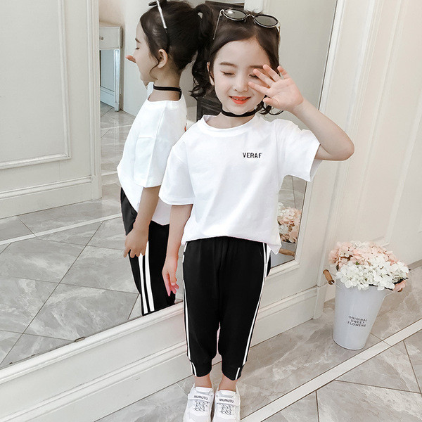 Set zilnic pentru copii pentru fete în roz și negru