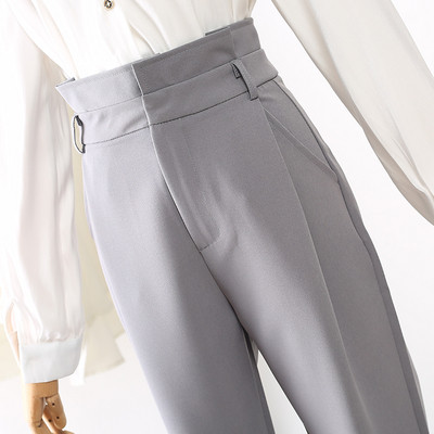 Стилен дамски панталон с висока талия в три  цвята