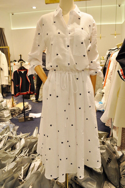 Γυναικείο λευκό φόρεμα με εκτύπωση