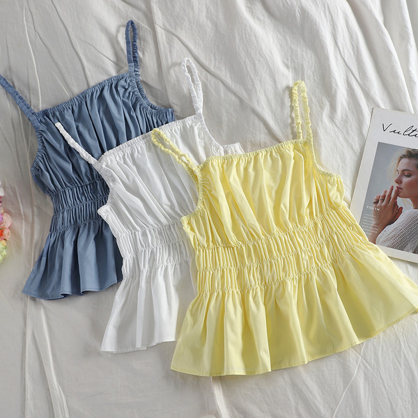 Stílusos női felső, vékony pántokkal, három színben