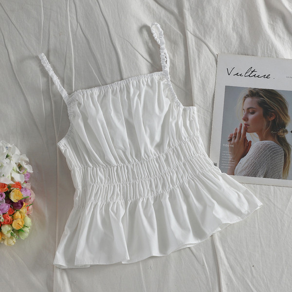 Stílusos női felső, vékony pántokkal, három színben