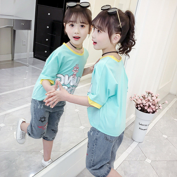 Alkalmi gyerek póló lányoknak két színben rátéttel