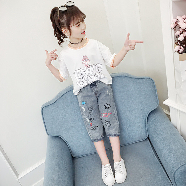 Alkalmi gyerek póló lányoknak két színben rátéttel