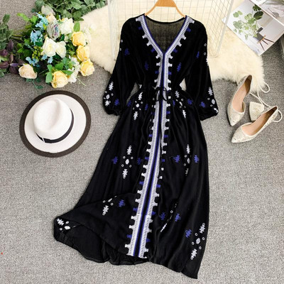 Rochie de plaja de dama cu imprimeu