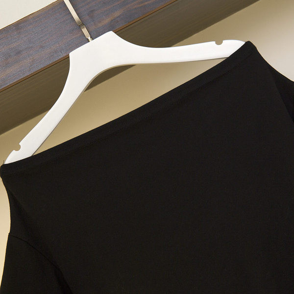 Modern női szett kétrészes szoknya + blúz fekete színben