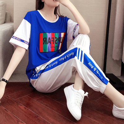 Női sport szett pólóval és nadrággal több színben