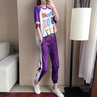 Női sport szett pólóval és nadrággal több színben