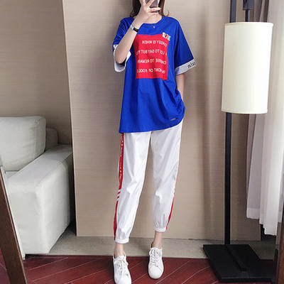 Női sport szett pólóval és nadrággal több színben