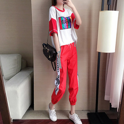 Női sport szett pólóval és nadrággal több színben