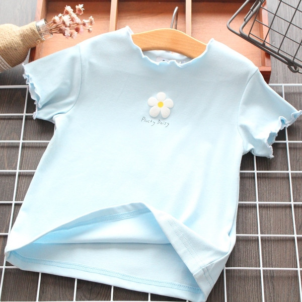 Alkalmi gyerek póló lányoknak lila rózsaszín és kék színben