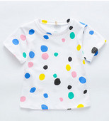 Модерна детска тениска в бял и розов цвят за момичета