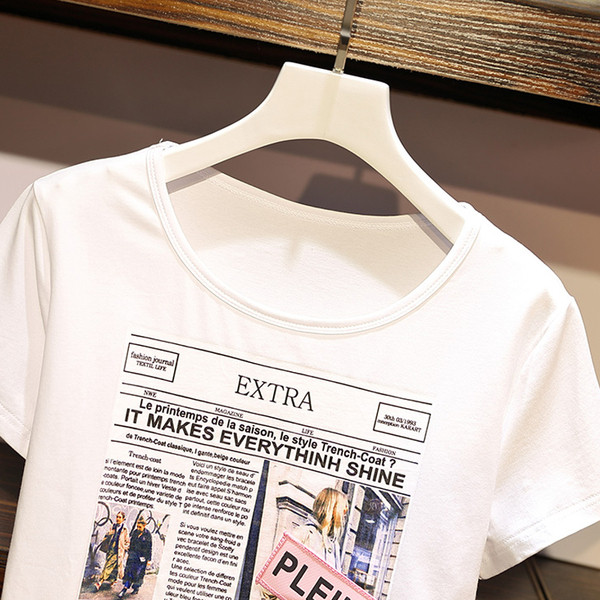 Modern női kétrészes farmerszoknya + póló szett