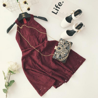 Stílusos női ruha O-nyakkal, több színben