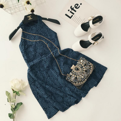 Stílusos női ruha O-nyakkal, több színben