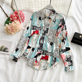 Modern női ing színes rátéttel