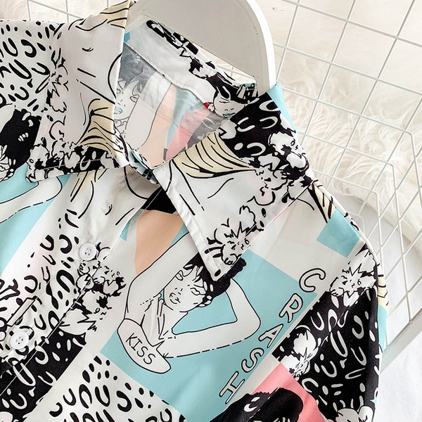 Modern női ing színes rátéttel