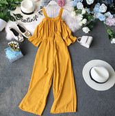 Salopetă casual de damă cu mâneci scurte în trei culori