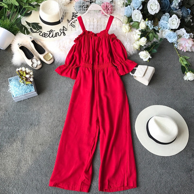 Salopetă casual de damă cu mâneci scurte în trei culori