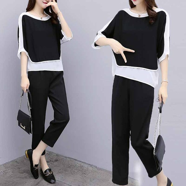 Női szett fehér és fekete színben