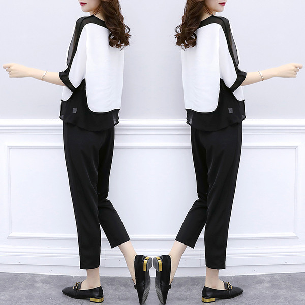 Női szett fehér és fekete színben