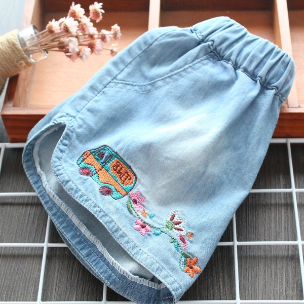 Gyerek rövidnadrág lányoknak kék színben