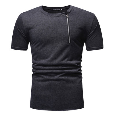 Férfi alkalmi póló három színben, cipzárral