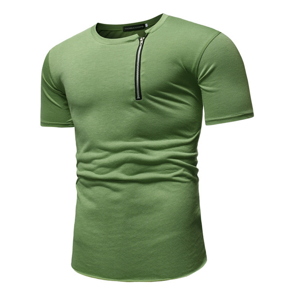 Férfi alkalmi póló három színben, cipzárral